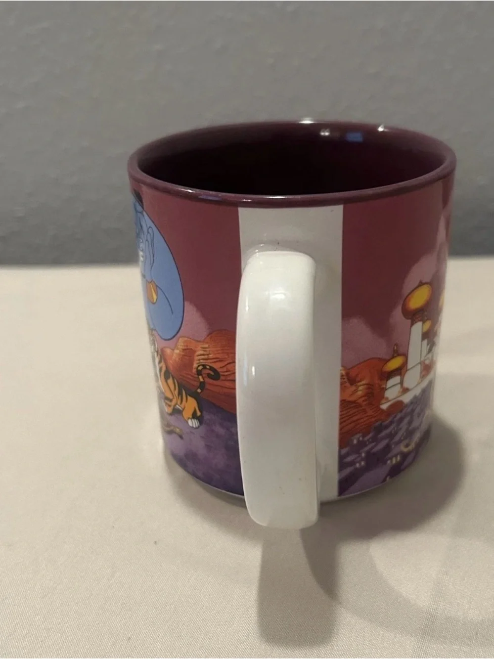 Vintage 90s Disney store Aladdin coffee mug